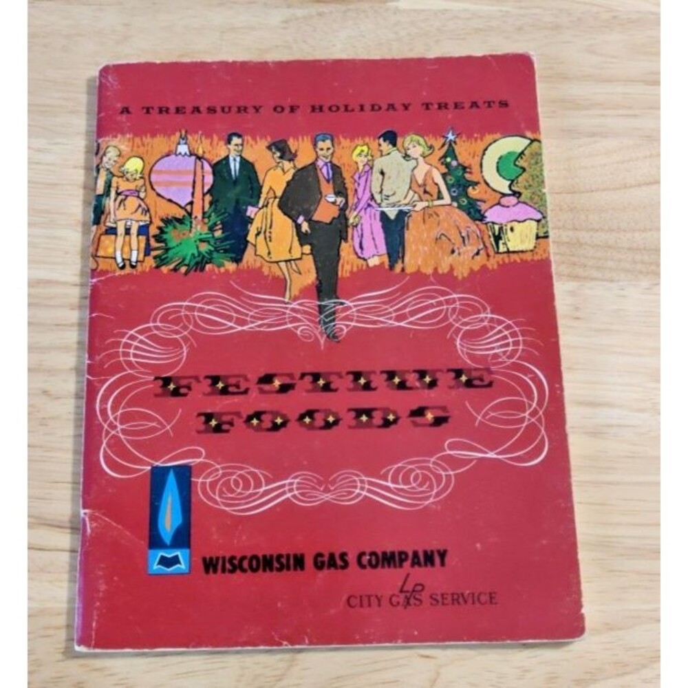 Wisconsin Gas Co. 1962 Vintage MCM Festive Foods Cookbook-1962-Cooking